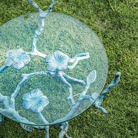 Aparajita Glass Top Side Table