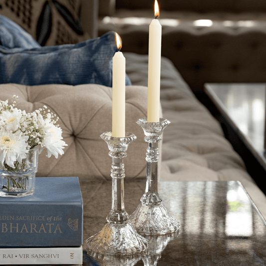 Thea Mercury Glass Candle Holder