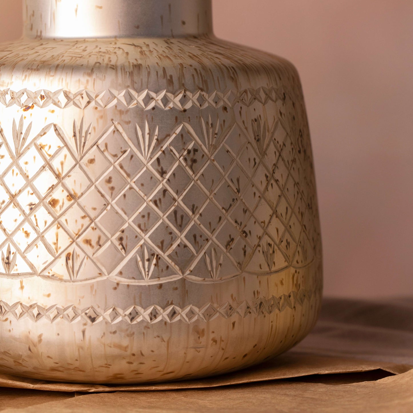 Pewter Finish Kalash Vase