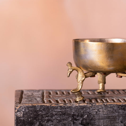 Vintage Brass Mini Urli