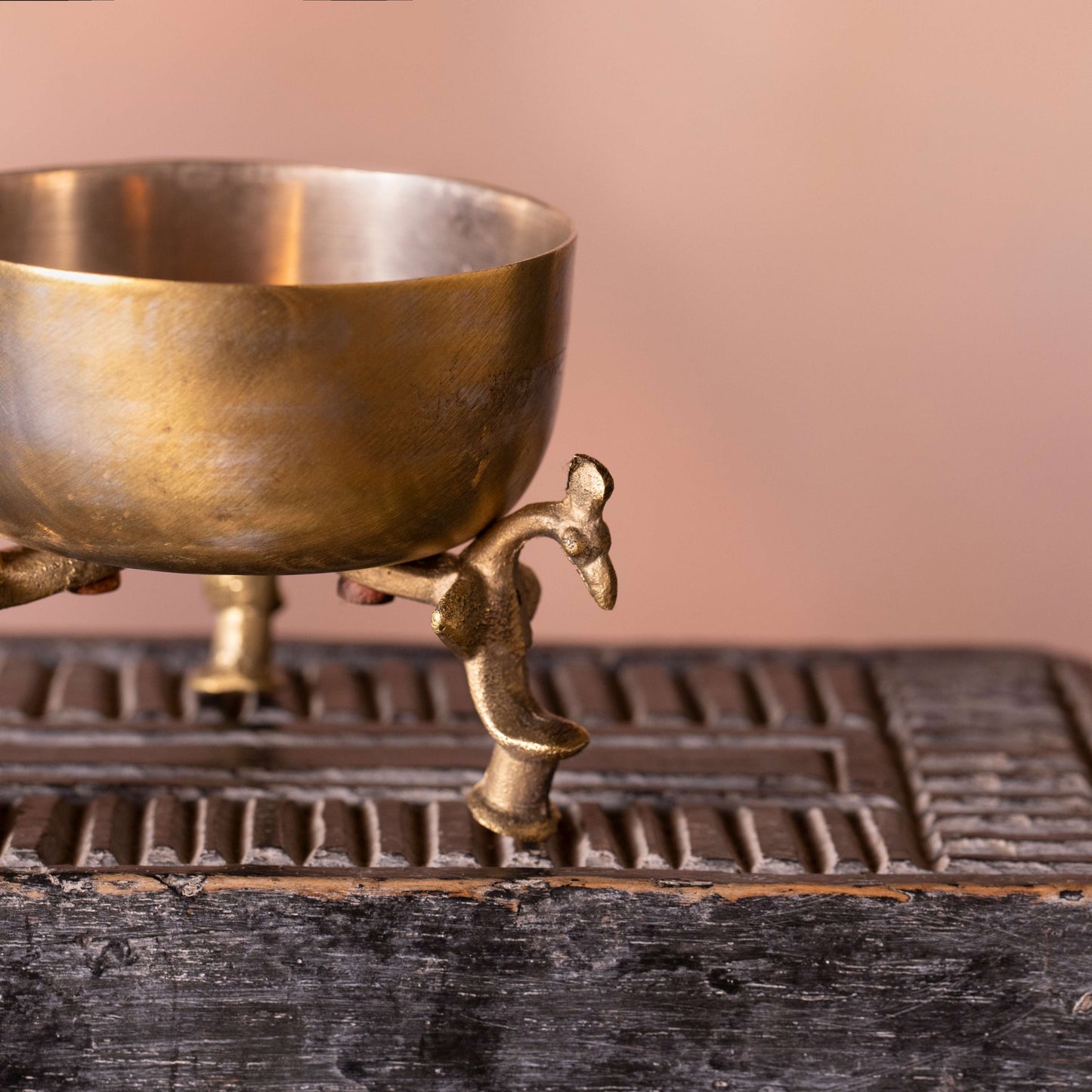 Vintage Brass Mini Urli