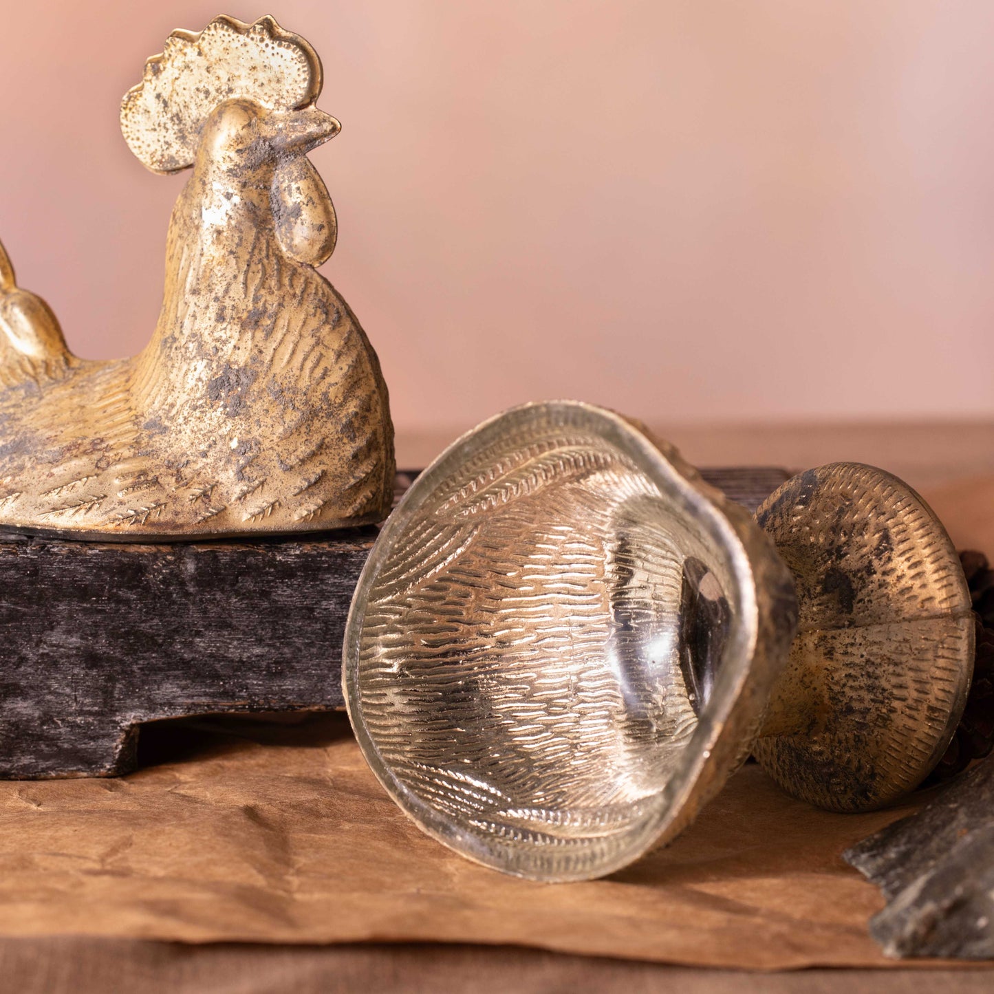 Rooster Tabletop Decor (Patina Finish)