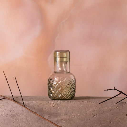 Cerulean Decanter & Glass