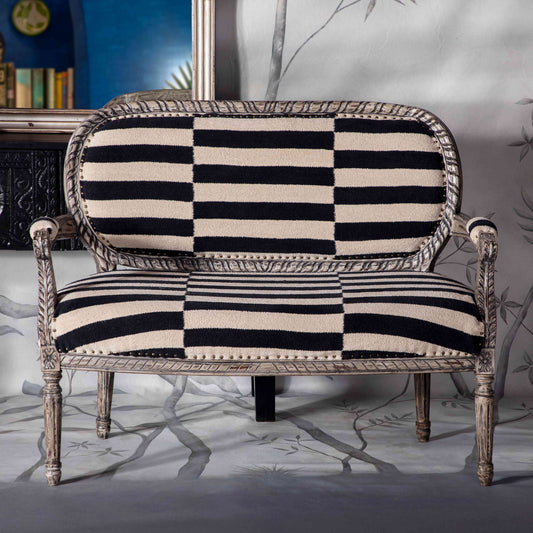 Monochrome Two Seater Sofa