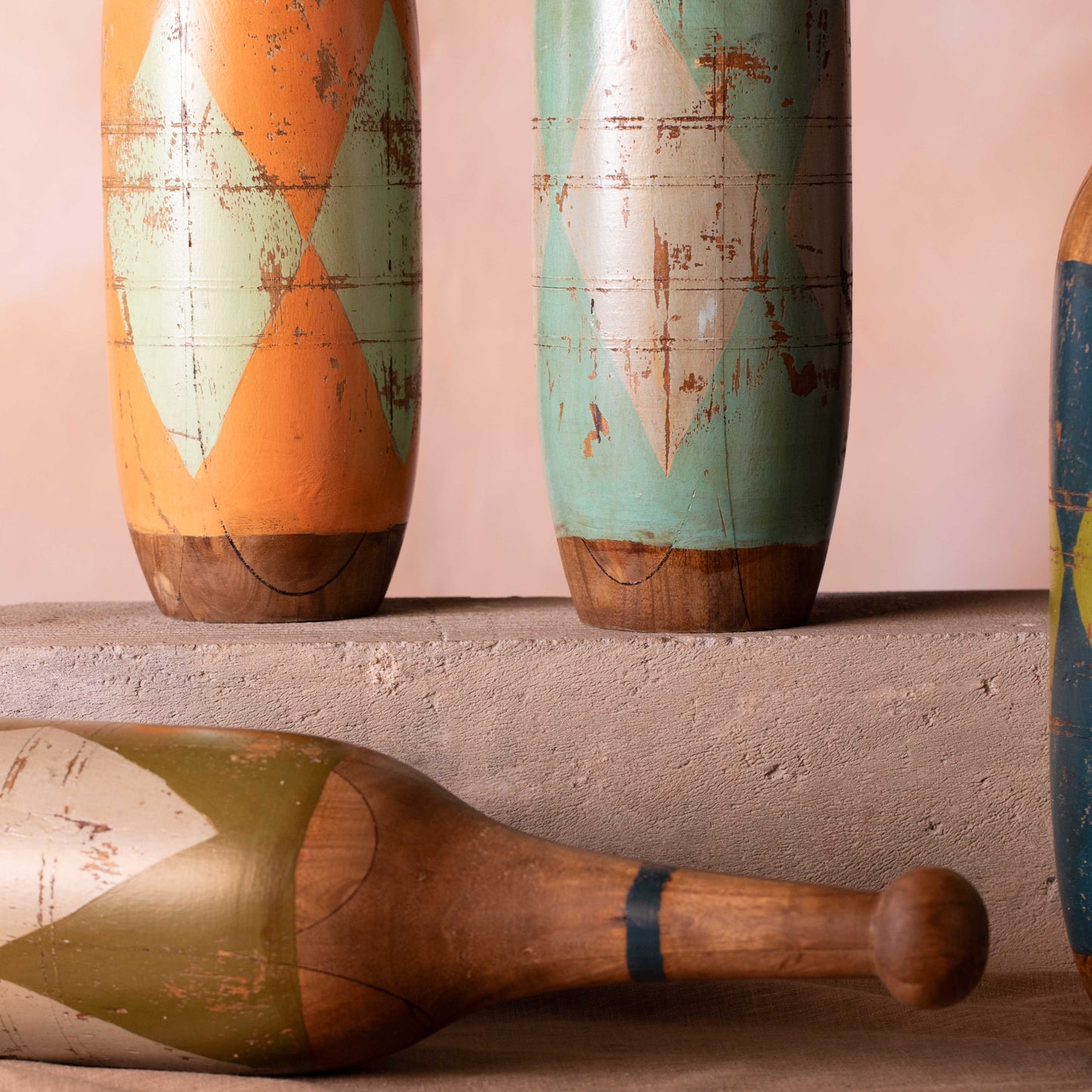 Vintage Wooden Bowling Pins