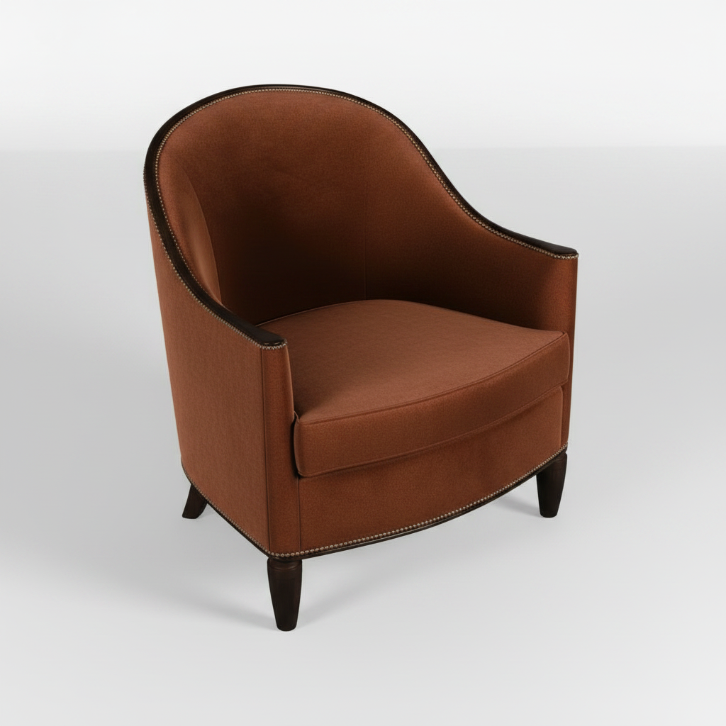 Curved Accent Chair – side profile
