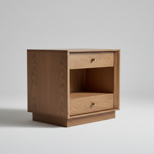 Walnut Wood Bedside Table