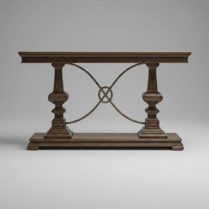 Pedestal Console Table