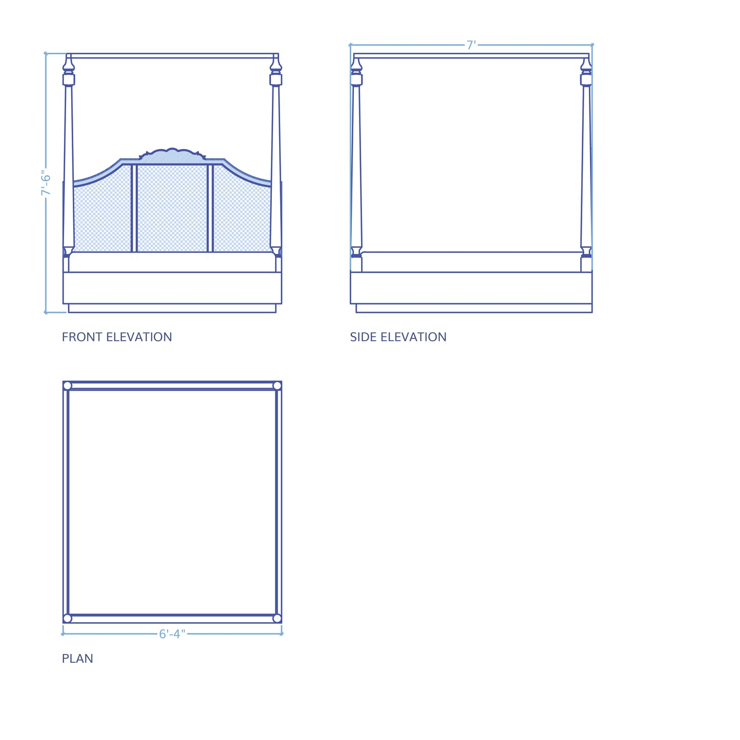 Agra Four Poster Bed