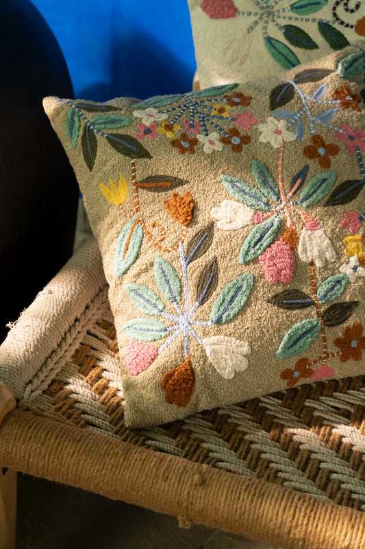 Blossom Cushion Cover (Beige)