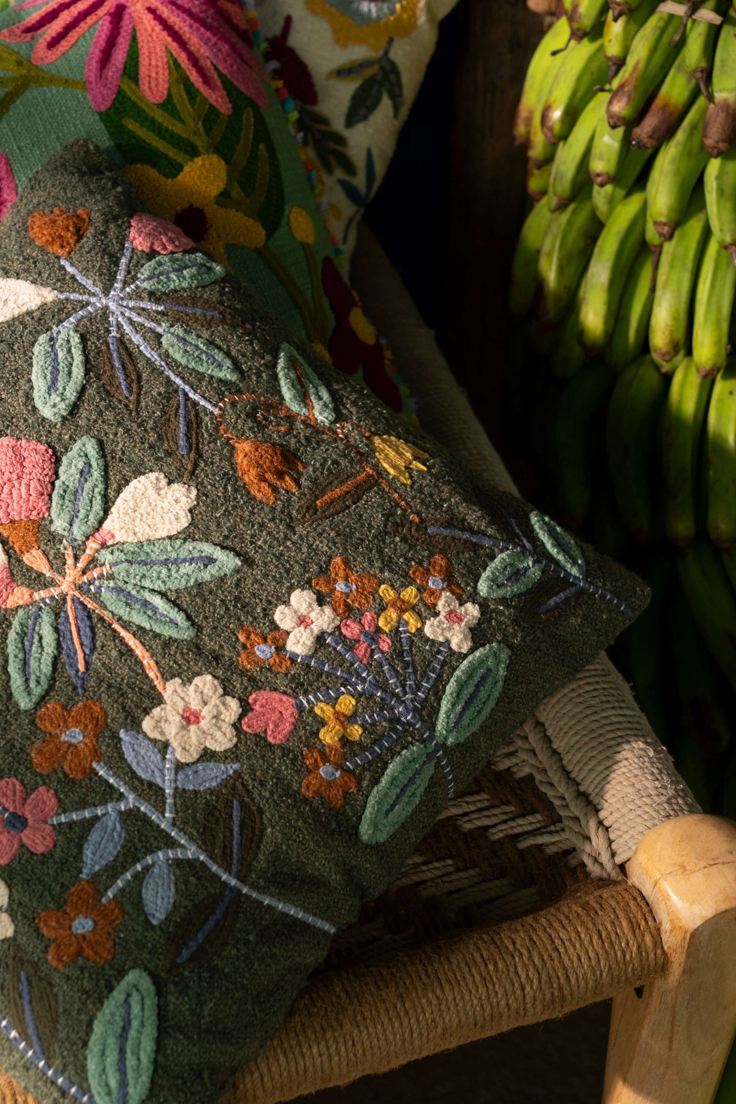 Blossom Cushion Cover (Grey)