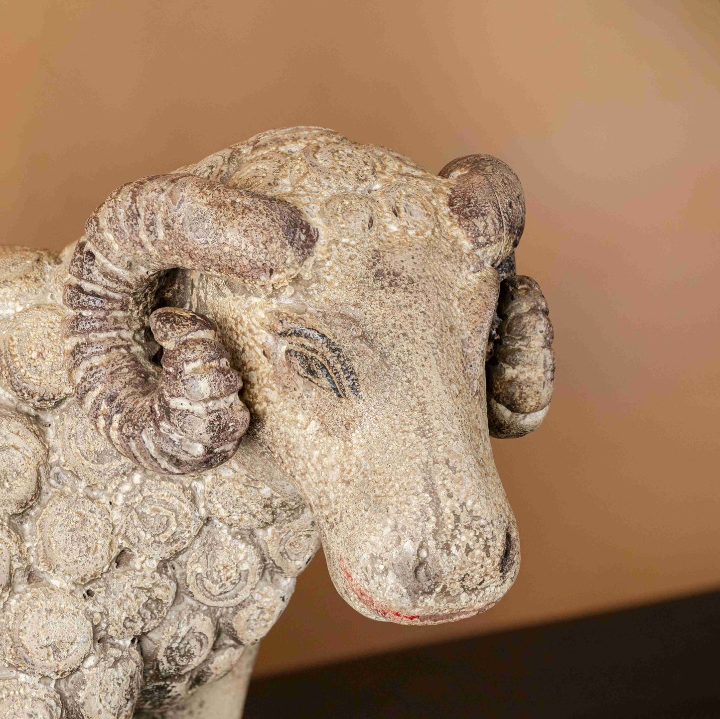 Woolly Wooden Sheep Décor