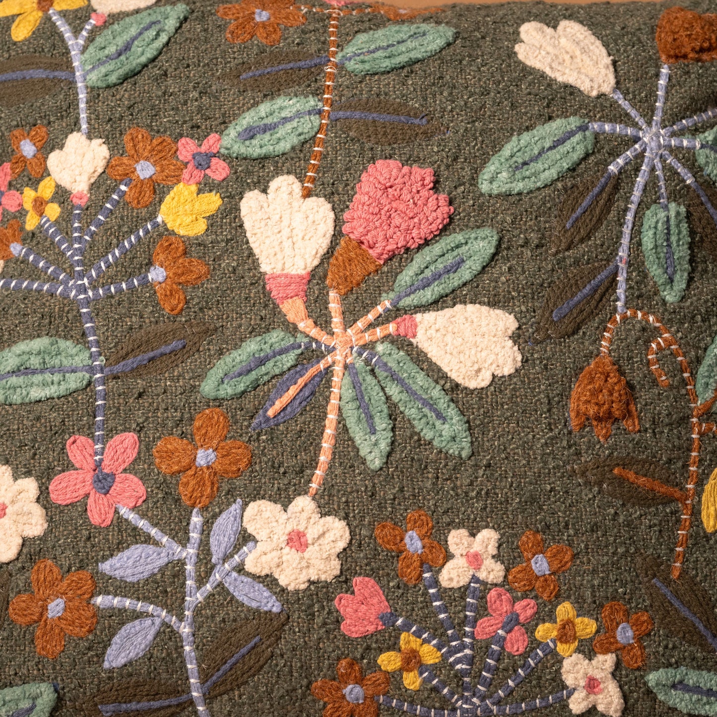 Blossom Cushion Cover (Grey)