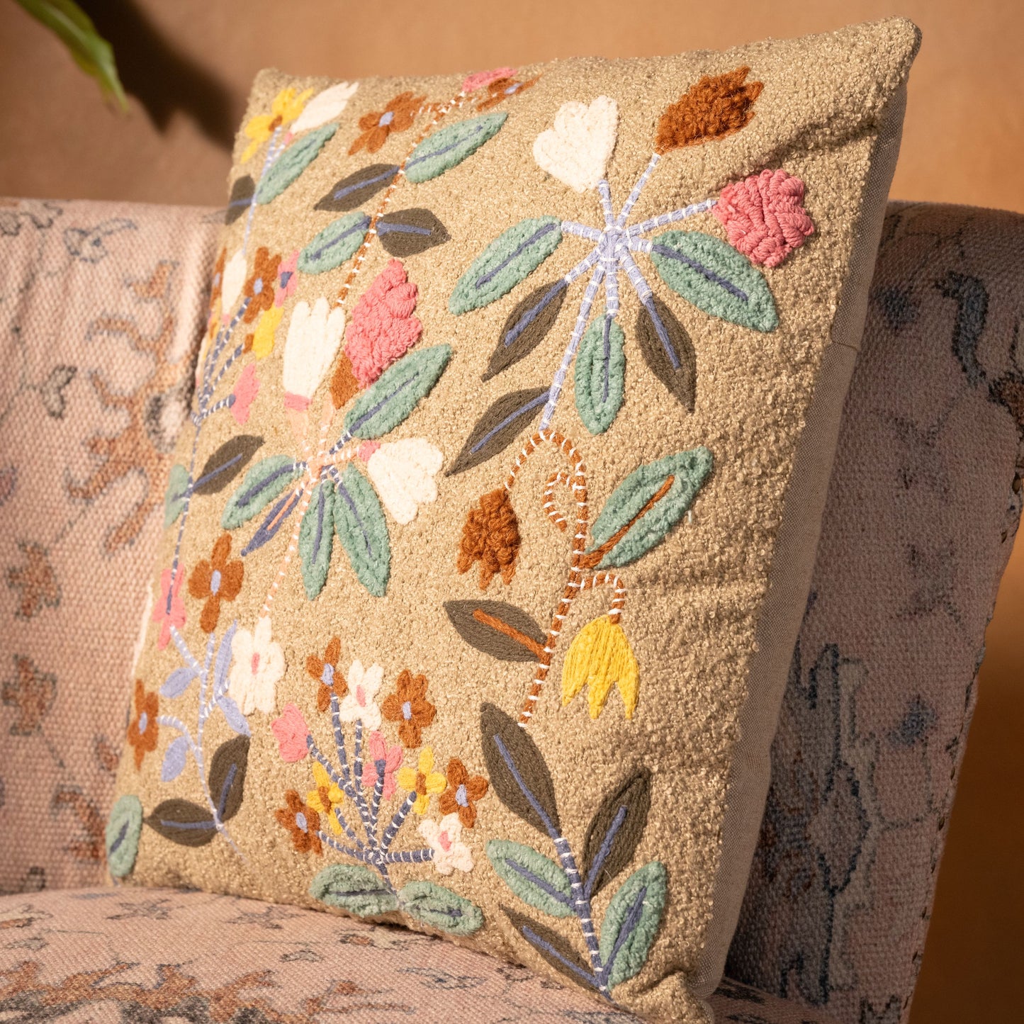 Blossom Cushion Cover (Beige)