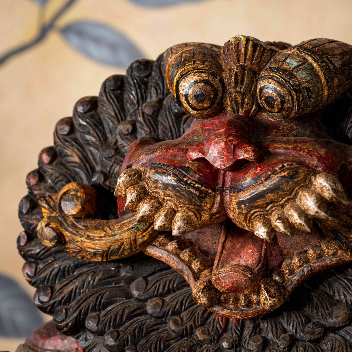 Wooden Standing Yali (One of One)