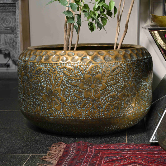 Bloom Planter (Antique Brass)