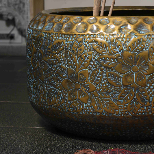 Bloom Planter (Antique Brass)