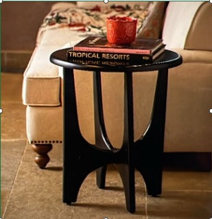Black U Side Table