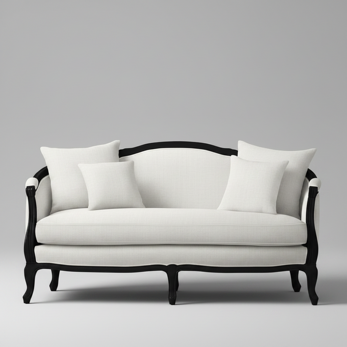 Noir Versailles — Carved Frame Sofa, made to order by Peacock Life