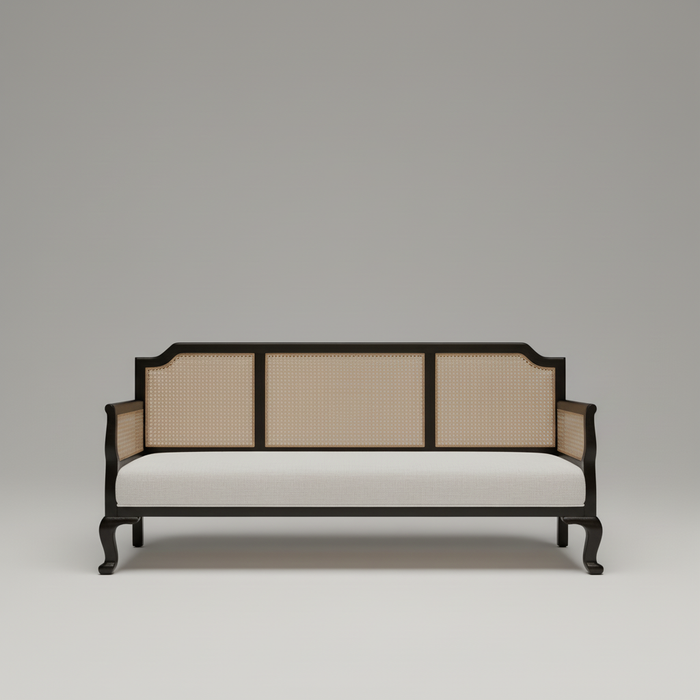 Aura Sofa — Colonial Cane & Wood, made to order by Peacock Life