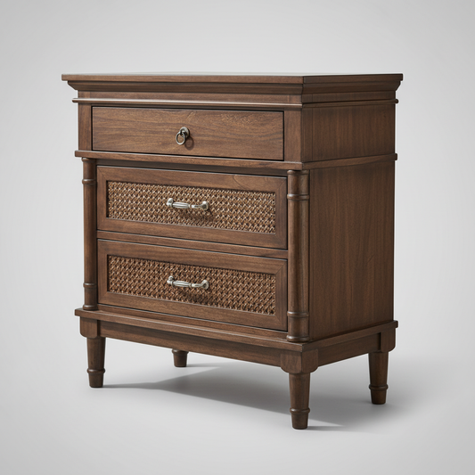 Heritage Cane Bedside Table