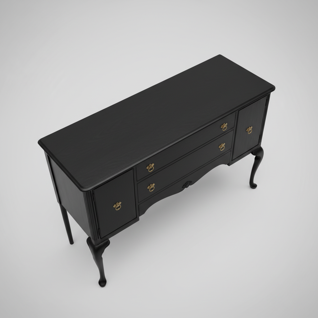 Midnight Curved Leg Console