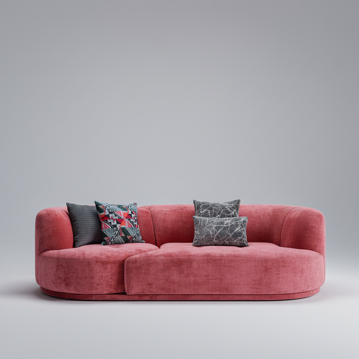 Prestige Sofa — Curved Modern Statement, made to order by Peacock Life