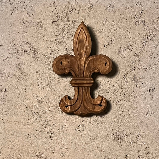 Fleur-de-lis Wooden Decor - Peacock Life by Shabnam Gupta