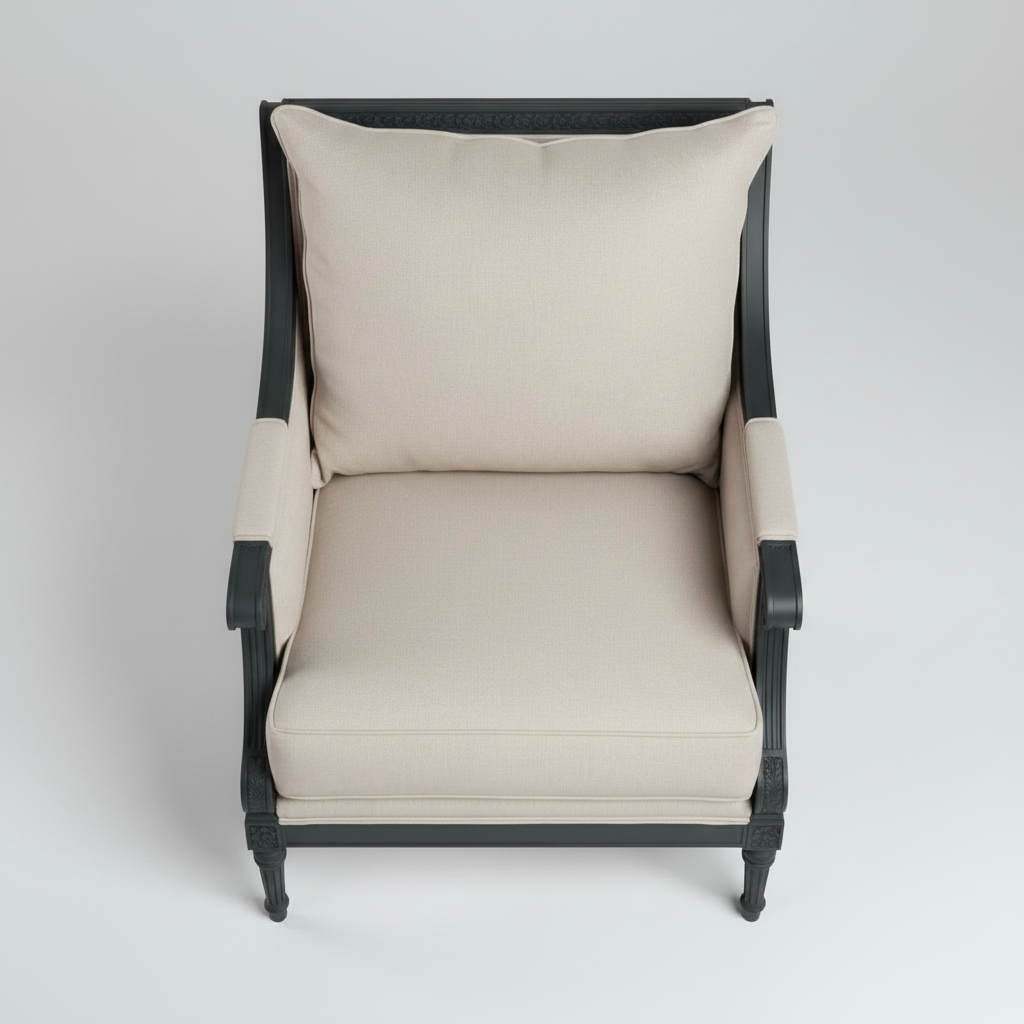 Scrolled Accent Chair – side profile
