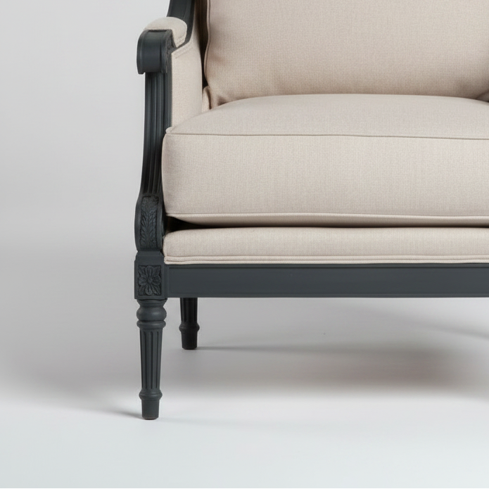 Scrolled Accent Chair – styled in a room setting