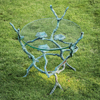 Aparajita Glass Top Side Table