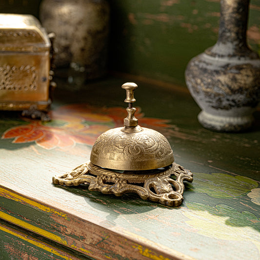Carved Brass Table Bell