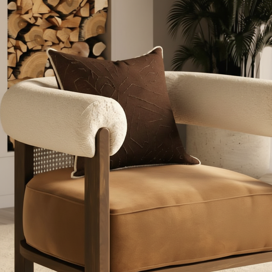 Ember Boucle Chair – side profile