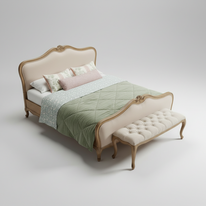 Carved Sleigh Bed