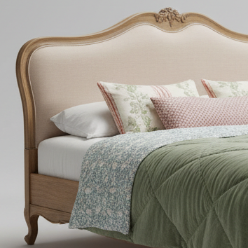 Carved Sleigh Bed