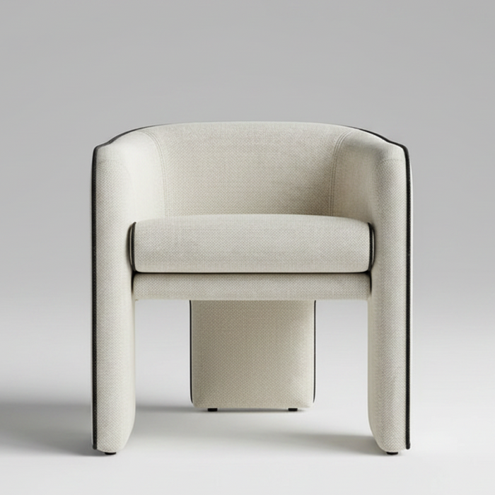 Blanc Contour Chair – Ivory Barrel Chair