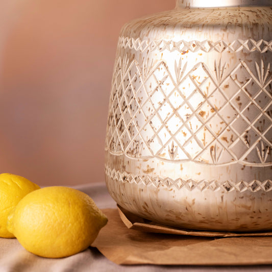 Pewter Finish Kalash Vase