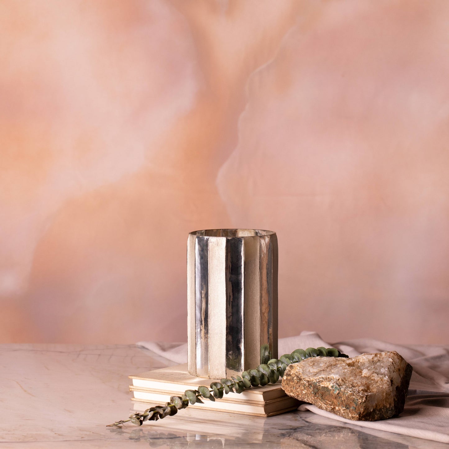 Rosé  Glass Candle Holder