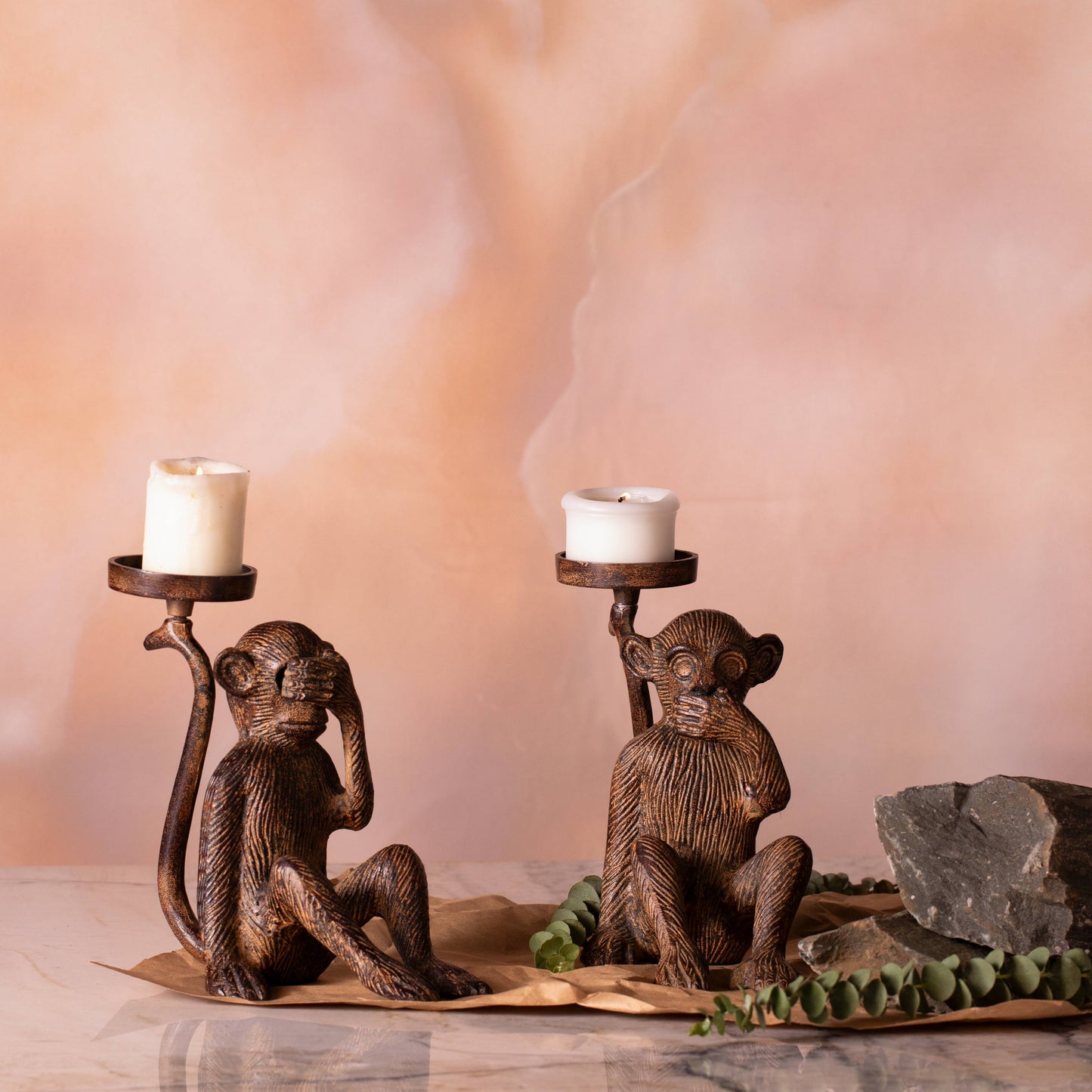 Nutty Monkey Candle Holder