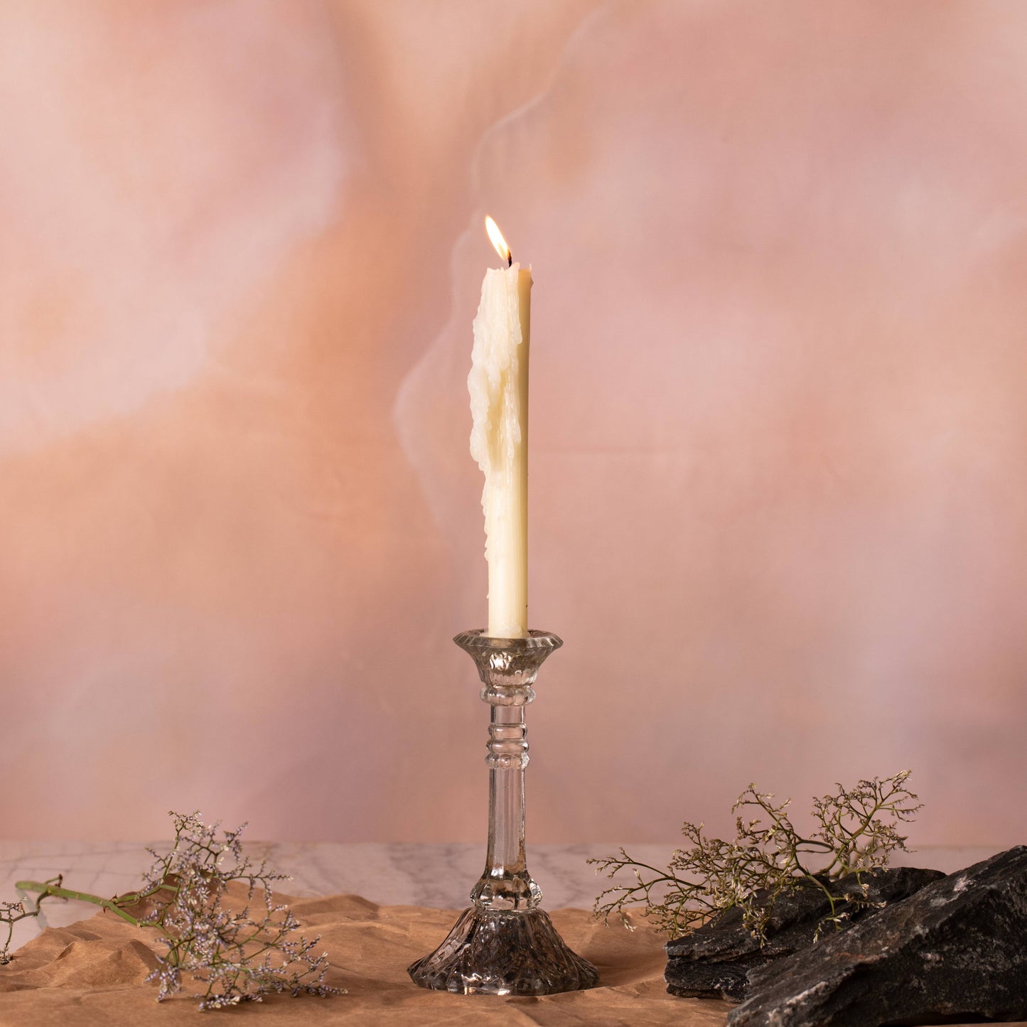 Thea Mercury Glass Candle Holder