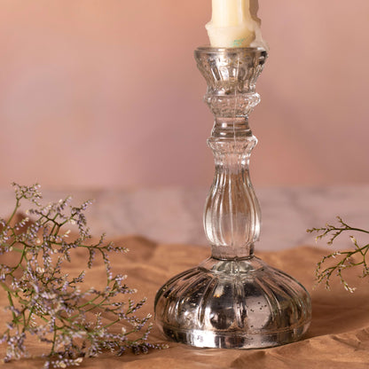 Thea Mercury Glass Candle Holder
