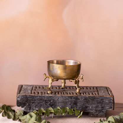 Vintage Brass Mini Urli