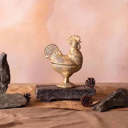 Rooster Tabletop Decor (Patina Finish)