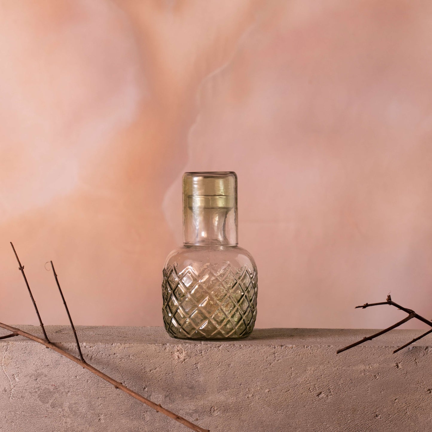 Cerulean Decanter & Glass