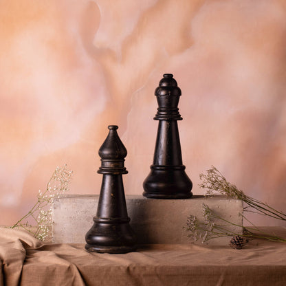 Wooden Queen Chess Piece Decor