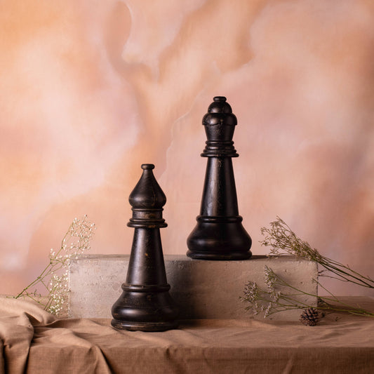 Wooden Queen Chess Piece Decor