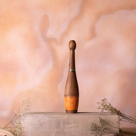 Vintage Wooden Bowling Pin Slim