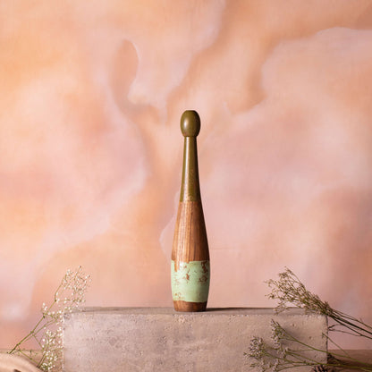 Vintage Wooden Bowling Pin Slim