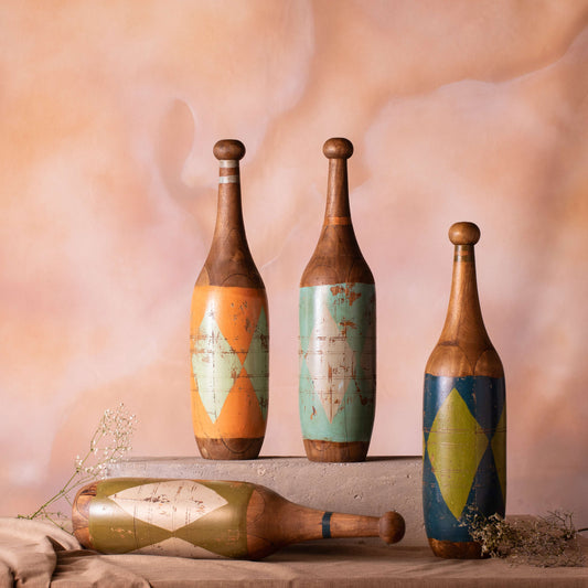 Vintage Wooden Bowling Pins