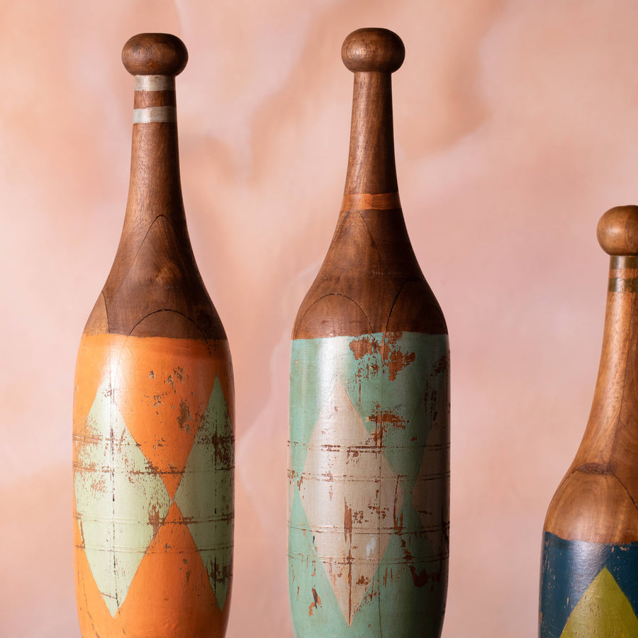 Vintage Wooden Bowling Pins
